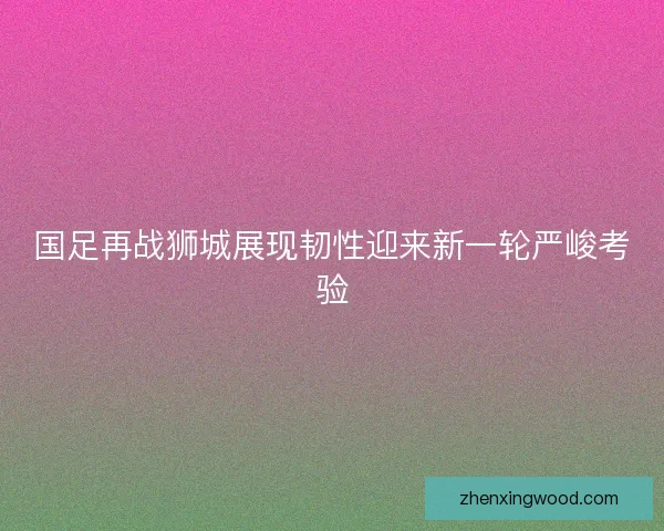 国足再战狮城展现韧性迎来新一轮严峻考验 国足再战狮城展现韧性迎来新一轮严峻考验