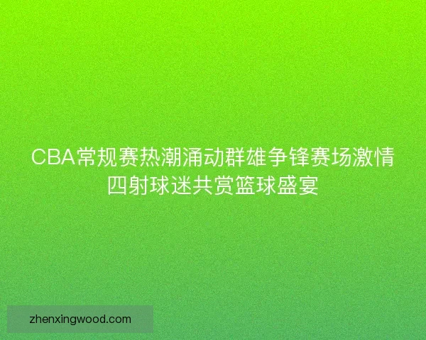 CBA常规赛热潮涌动群雄争锋赛场激情四射球迷共赏篮球盛宴 CBA常规赛热潮涌动群雄争锋赛场激情四射球迷共赏篮球盛宴